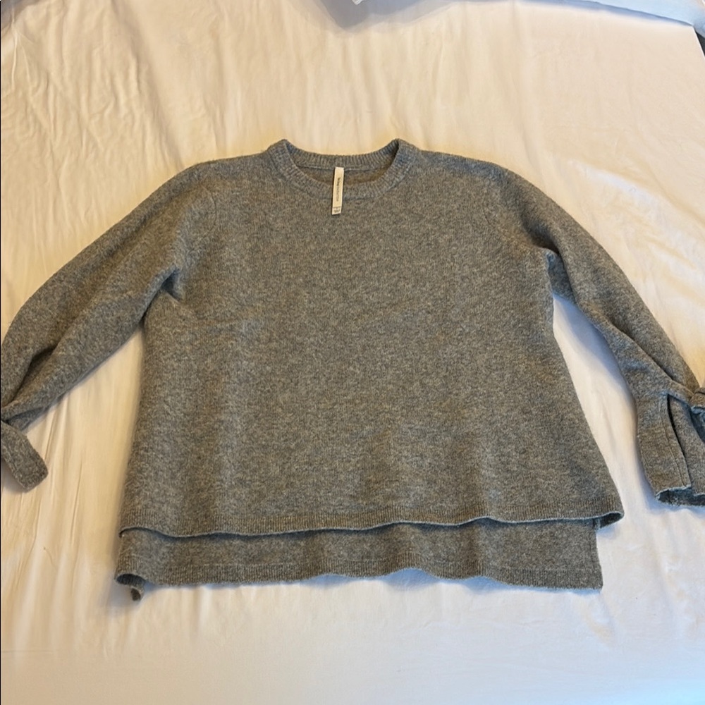 Babaton oversized wool sweater with tie sleeve detail